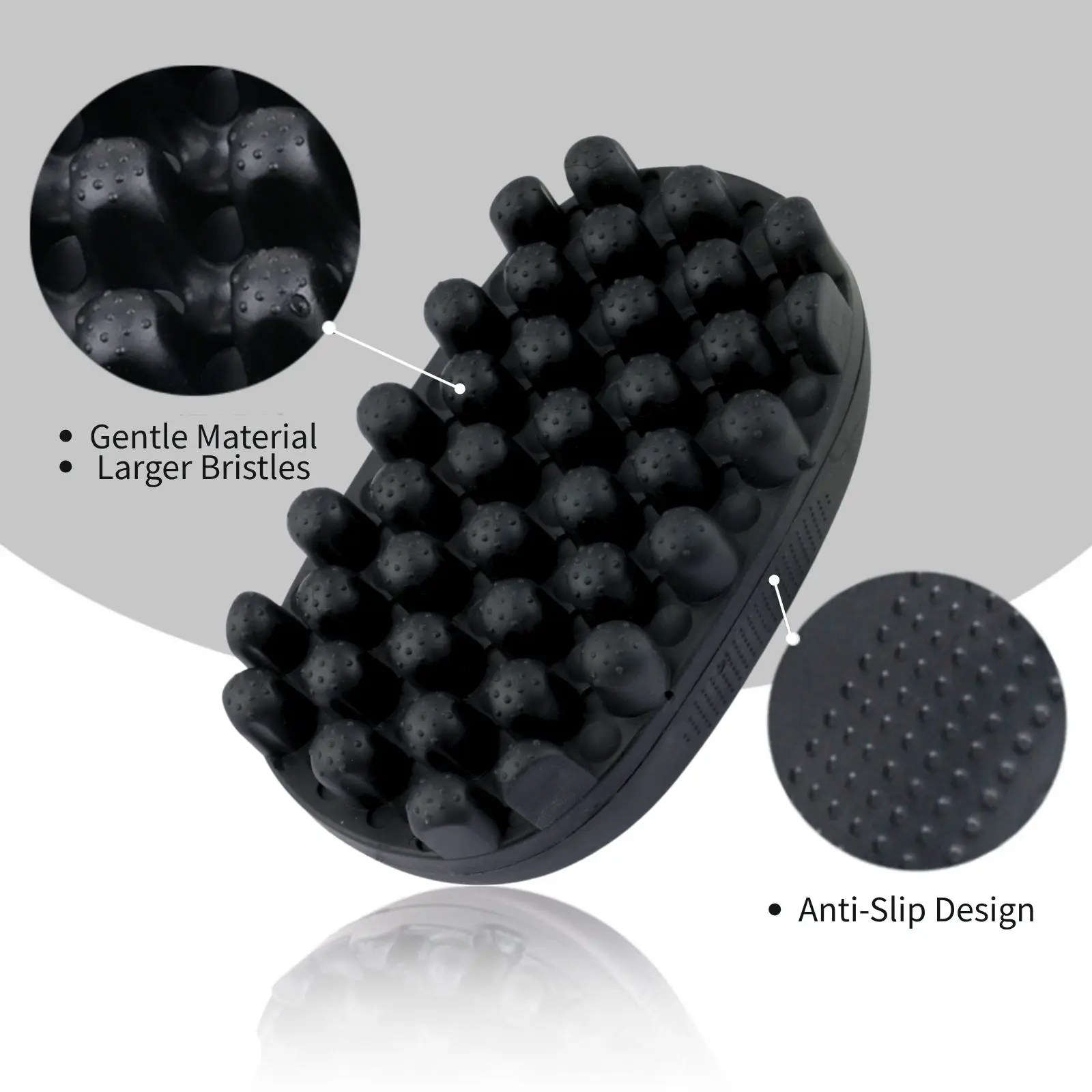 Hair Curling Wand - Sikat Keriting Karet Anti-Selip Baru, Sarung