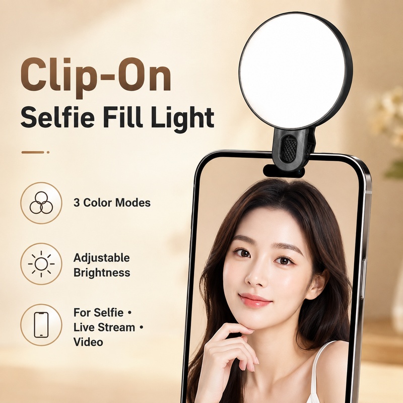 Beauty Makeup Camera - Lampu LED RGB Portabel Mini dengan