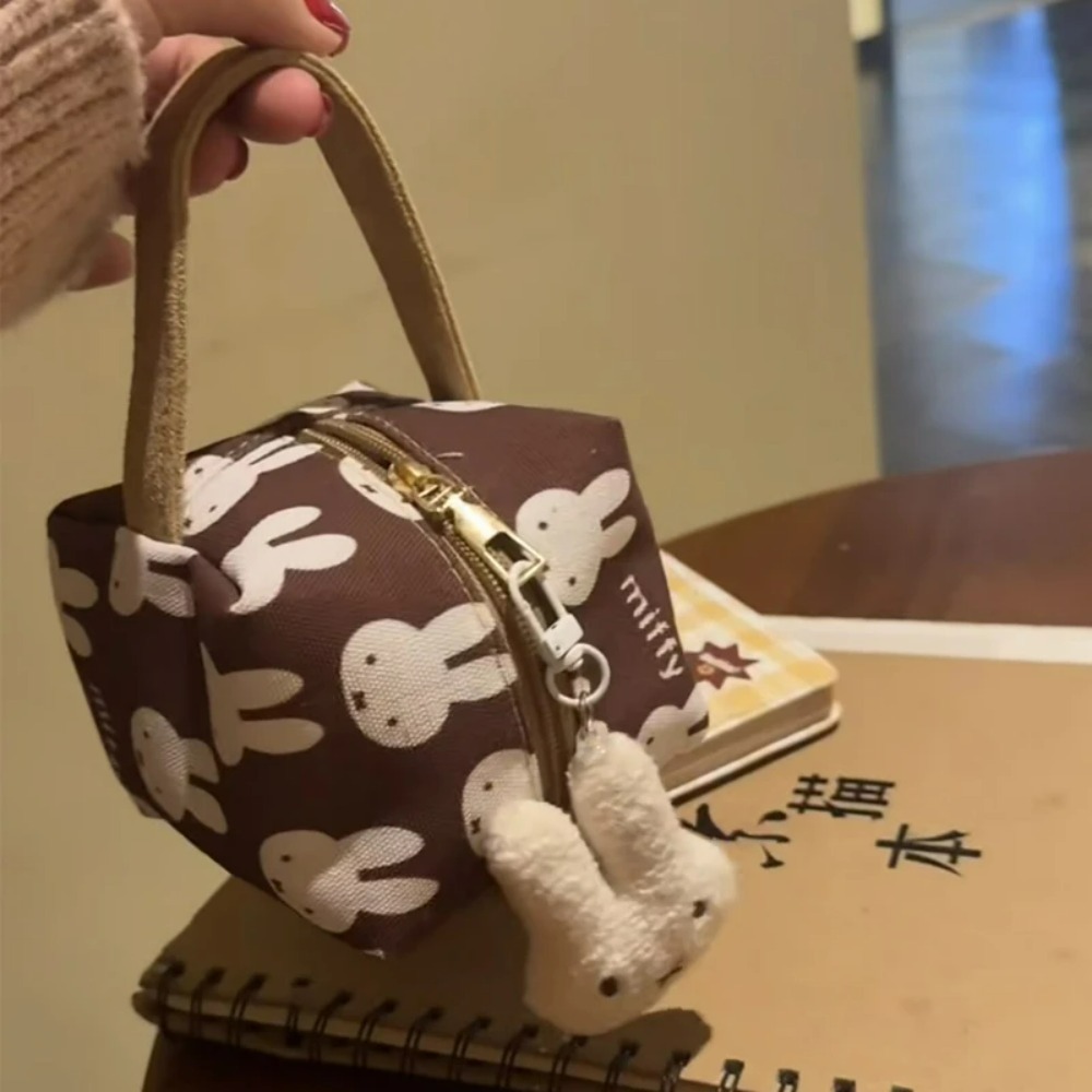 Beauty Preservation Makeup Bag - Tas Rias Kanvas Cetak Miffy Coklat