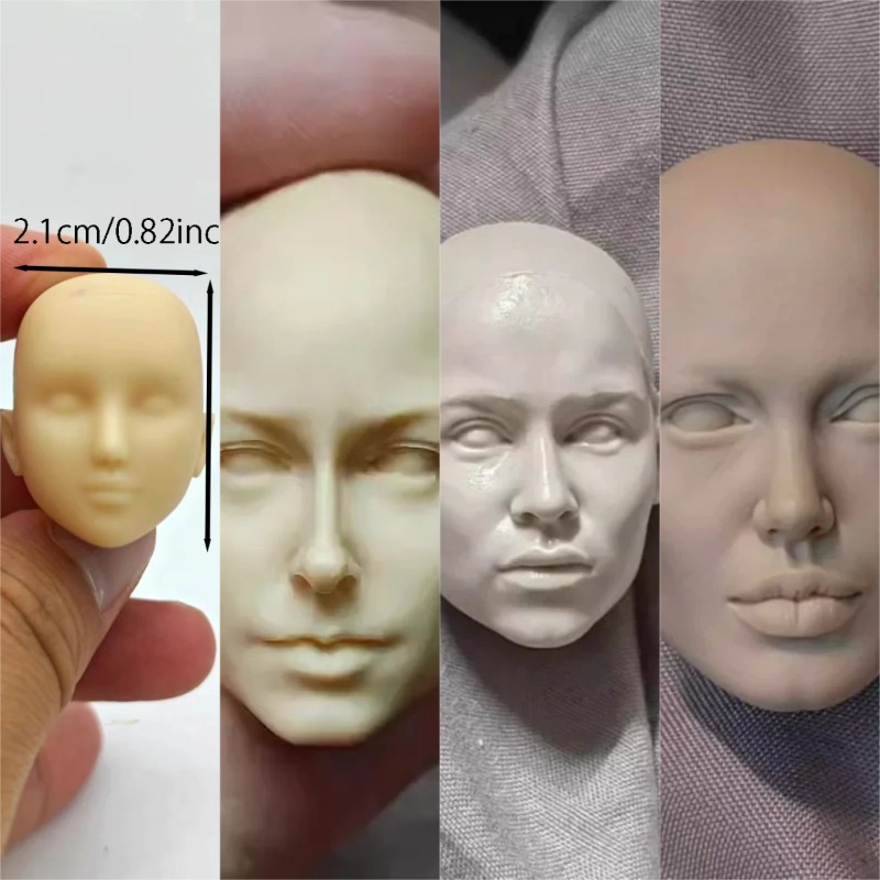 Beauty Makeup Edit - Model Patung Kepala Putih Riasan Telanjang