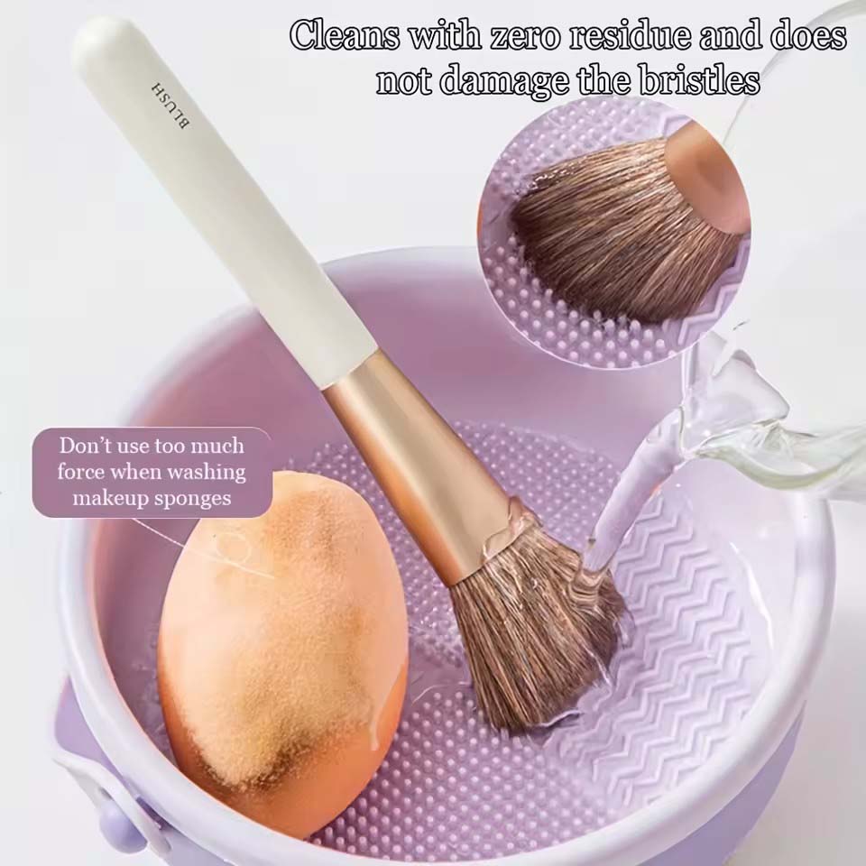 Set Peralatan Pembersih Kuas M - Beauty Makeup Egg ulasan dan harga