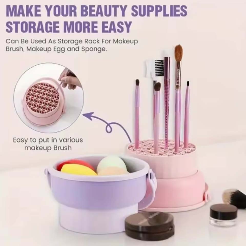 Set Peralatan Pembersih Kuas M - Beauty Makeup Egg ulasan dan harga