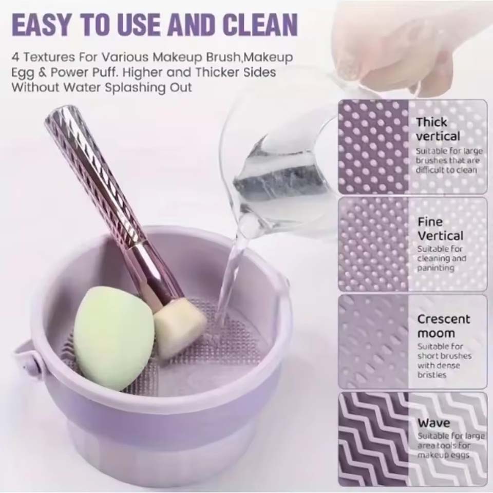 Set Peralatan Pembersih Kuas M - Beauty Makeup Egg ulasan dan harga